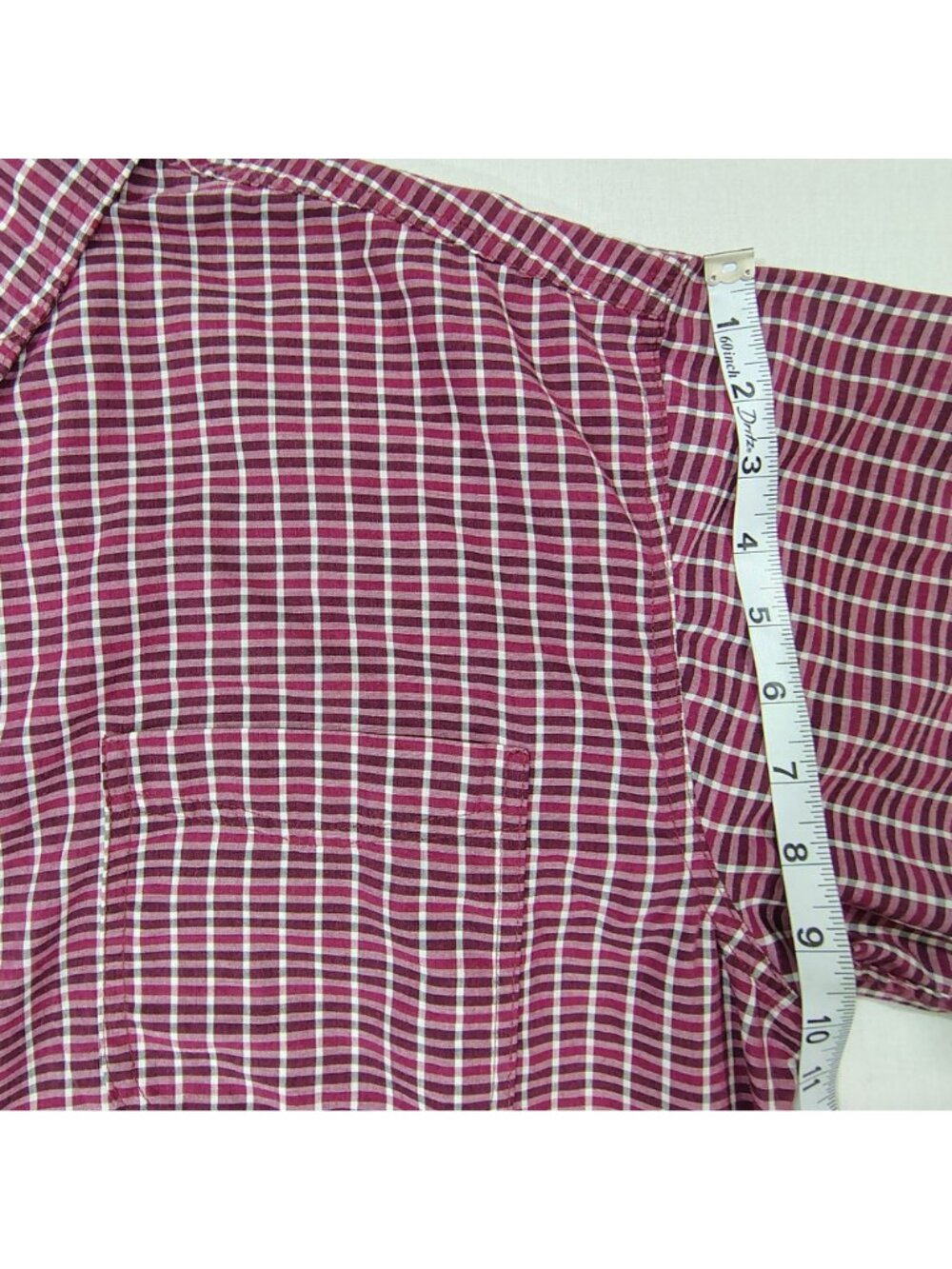Vintage Wrangler Riata Button-Down Shirt Mens XXL Burgundy Plaid Long-Sleeve - Picture 12 of 15